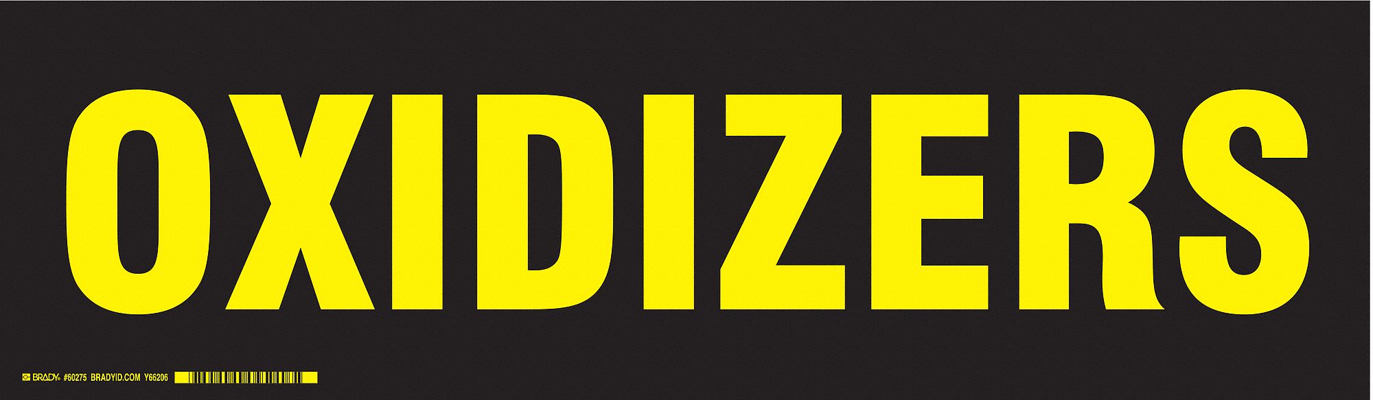 Label, 7 in x 24 in, Polyester