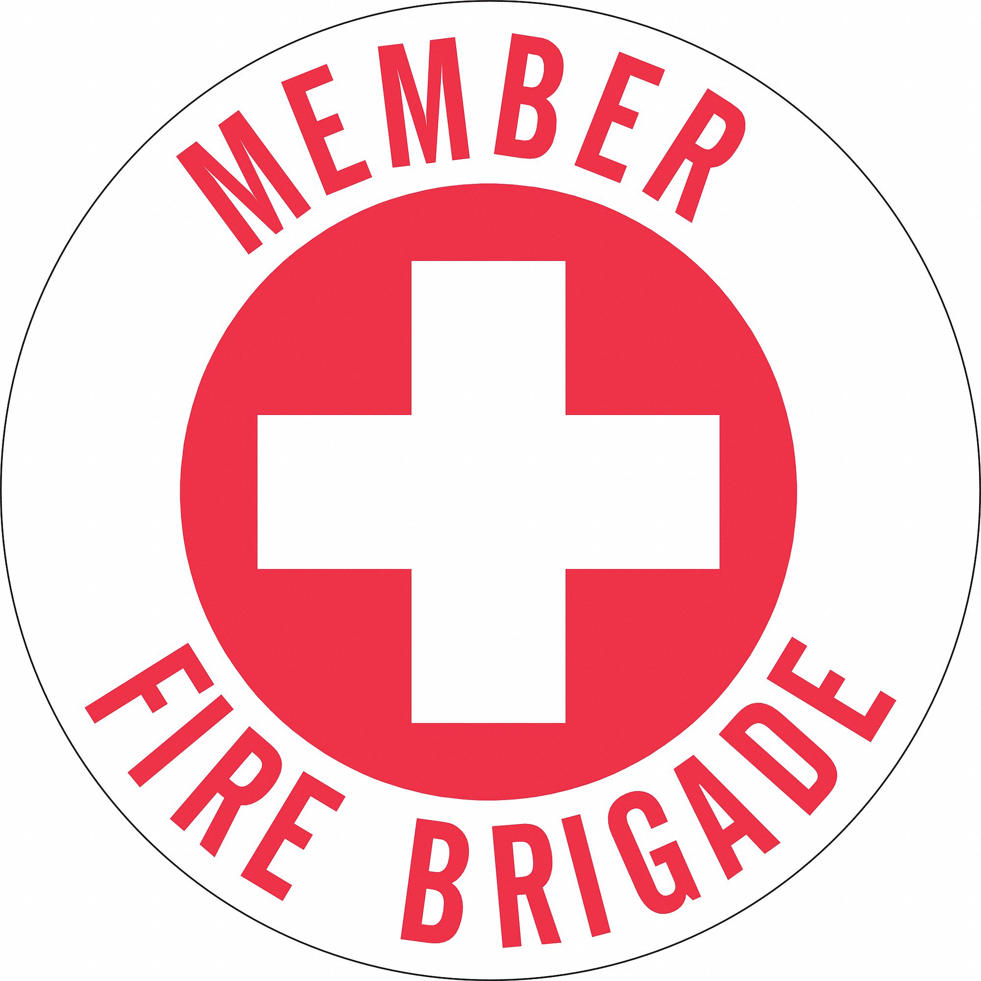 BRADY Hard Hat Label for Safety & Personal Protection Awareness, Member