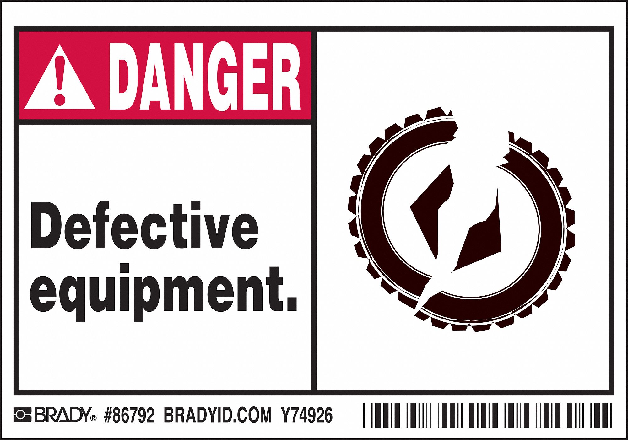 Label: Polyester, Adhesive Sign Mounting, 3 1/2 in x 5 in Nominal Sign Size, 0.01 in Thick, 5 PK