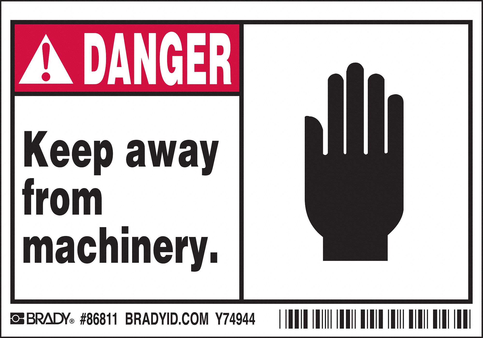 Label: Polyester, Adhesive Sign Mounting, 3 1/2 in x 5 in Nominal Sign Size, 0.01 in Thick, 5 PK