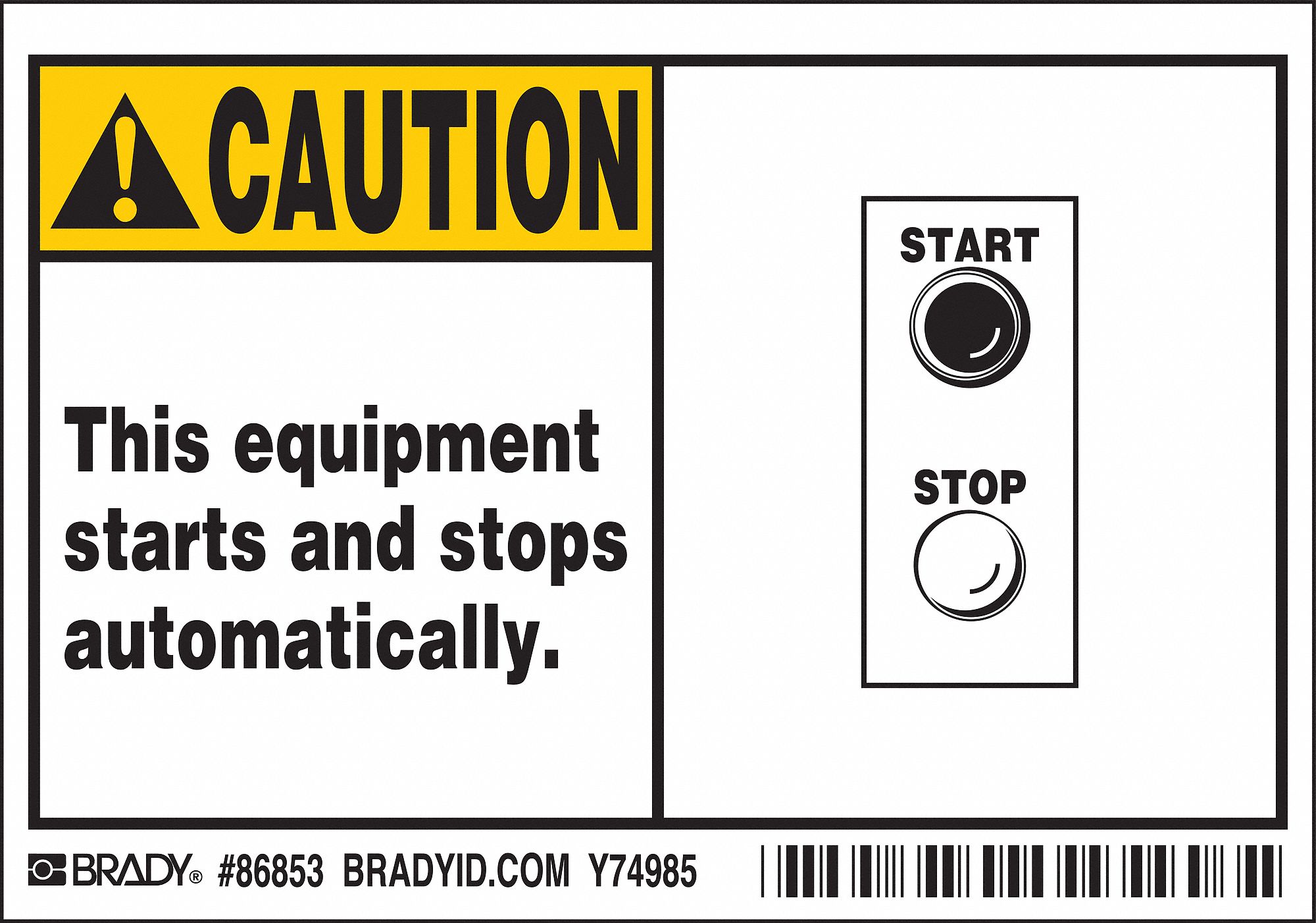 Label: Polyester, Adhesive Sign Mounting, 3 1/2 in x 5 in Nominal Sign Size, 0.01 in Thick, 5 PK