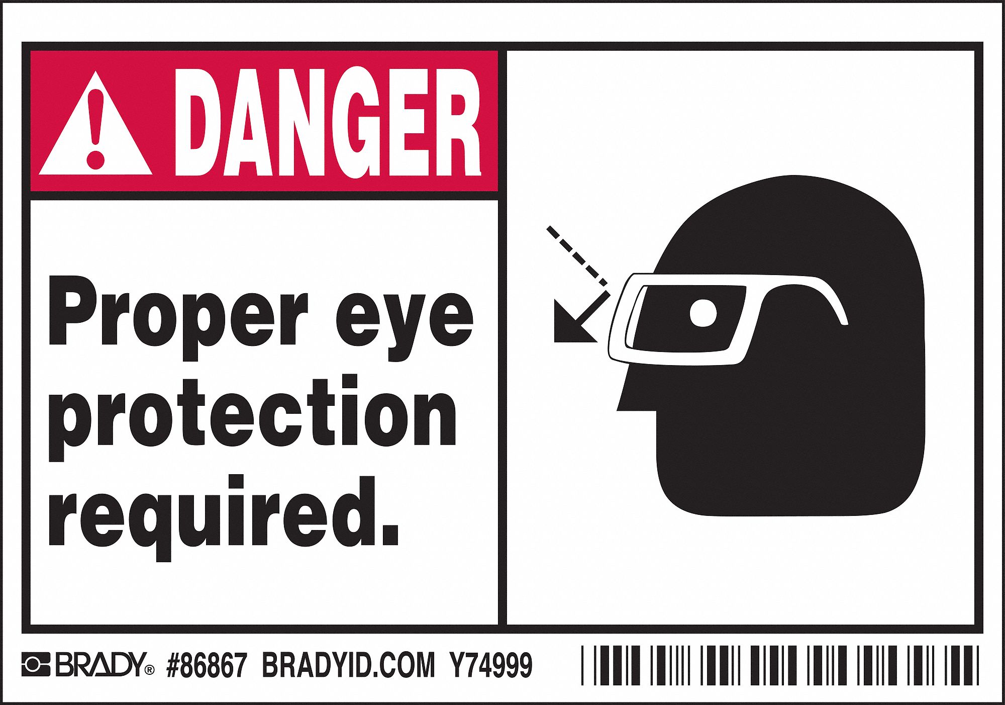 Label: Polyester, Adhesive Sign Mounting, 3 1/2 in x 5 in Nominal Sign Size, 0.01 in Thick, 5 PK