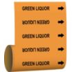 Green Liquor Adhesive Pipe Markers on a Roll