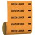 Green Liquor Adhesive Pipe Markers on a Roll