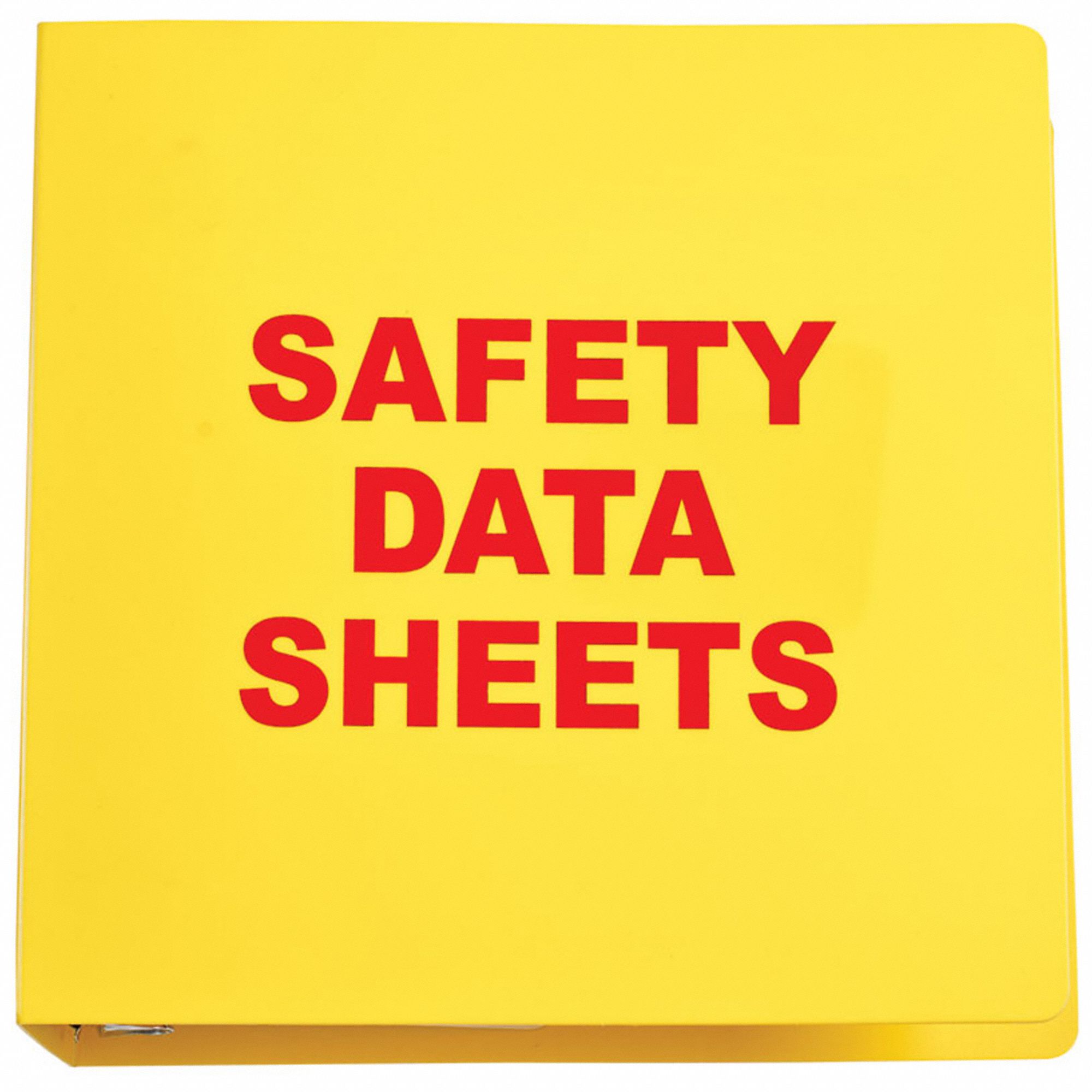 BINDER, SAFETY DATA SHEETS, 2½ IN BINDER RING SIZE, 11 IN OVERALL H, 3 IN OVERALL D, RED/YELLOW