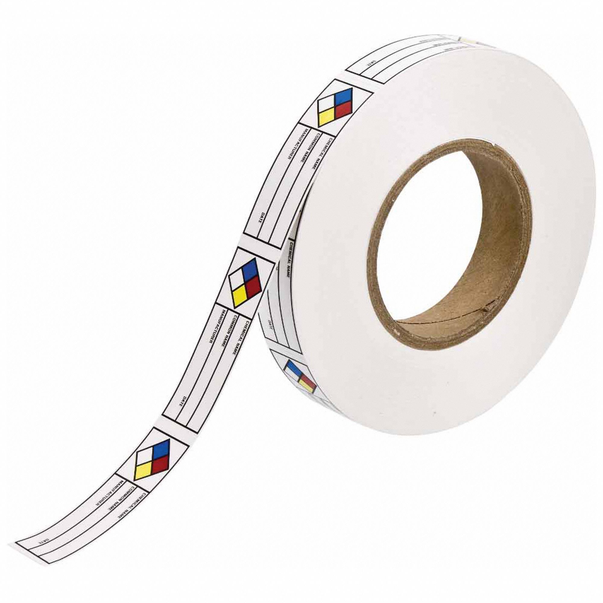 GHS Label: 3 in Wd, 1 in Ht, Vinyl, -4°F – 167°F Temp Range, 720 PK