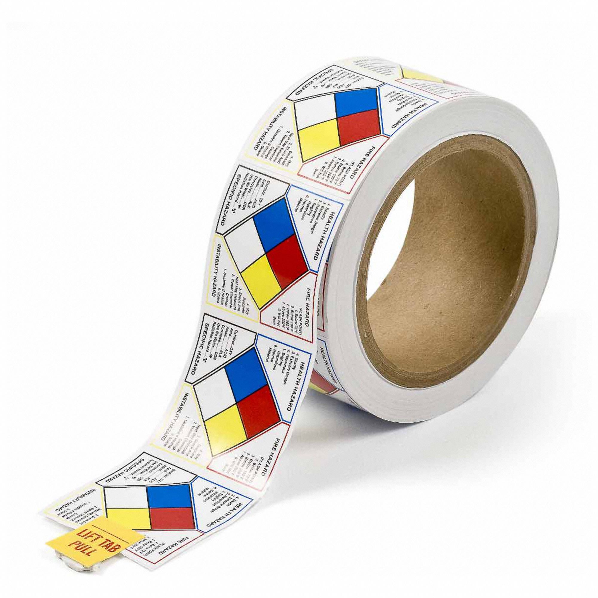 NFPA Label: 2 in Wd, 2 in Ht, Vinyl, -40°F – 180°F Temp Range, 500 PK