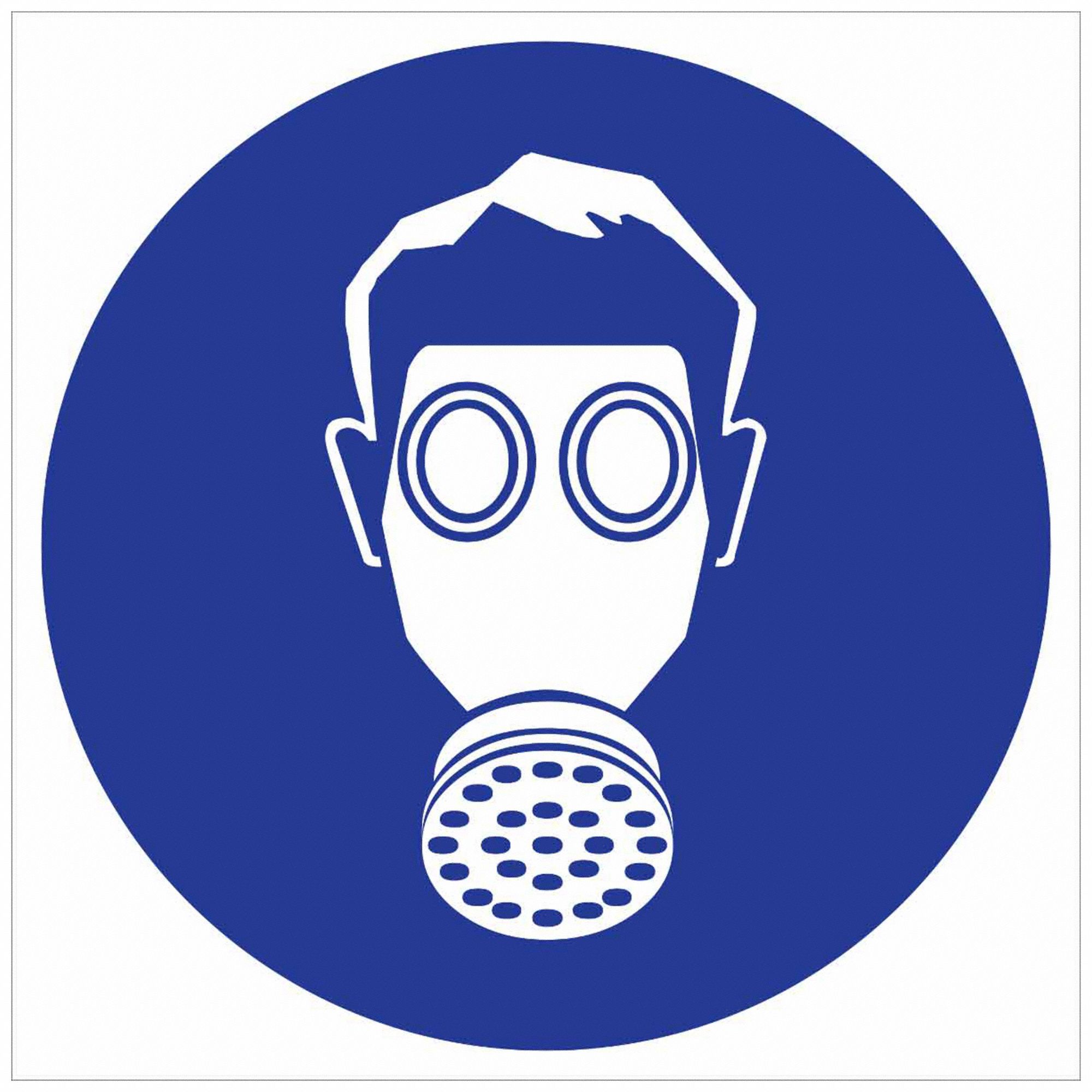 Dust Mask Pictogram, Blue, RighttoKnow Label 20TH3658547 Grainger