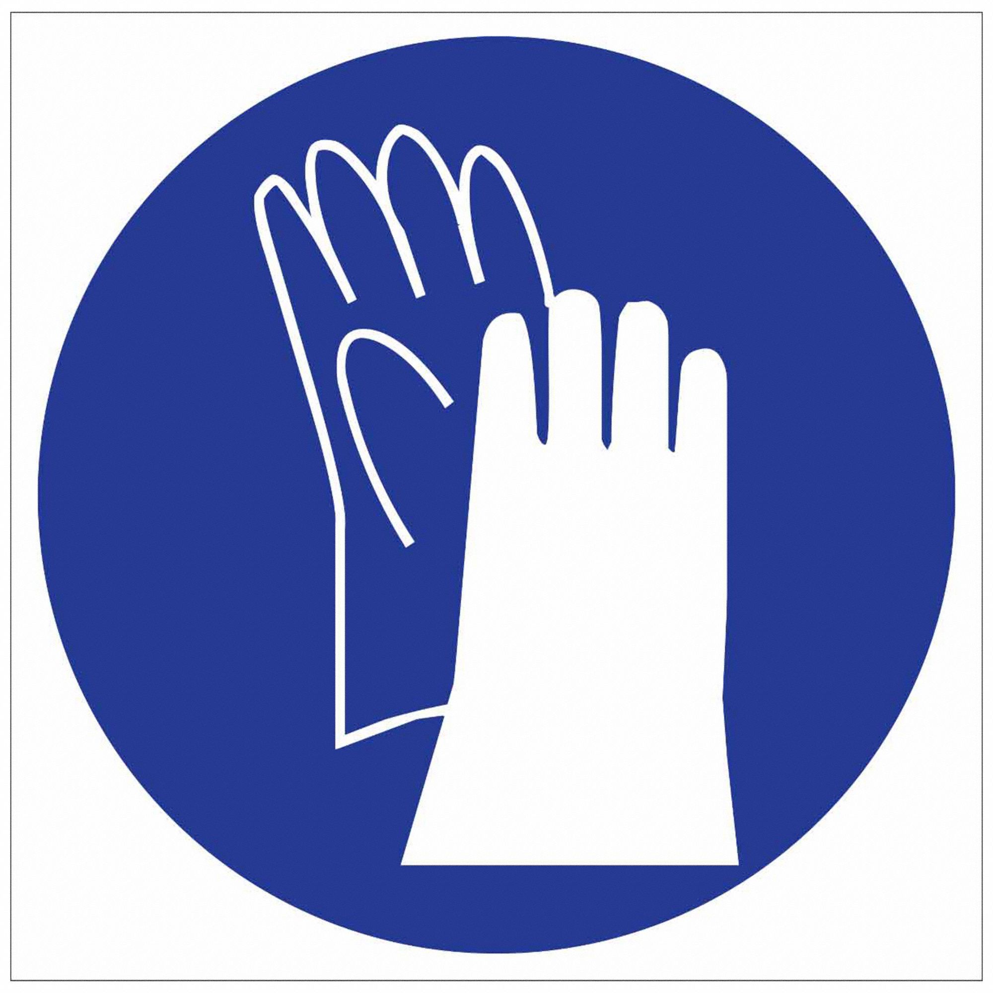 Gloves Pictogram, Blue, Label - 20TH39|58557 - Grainger