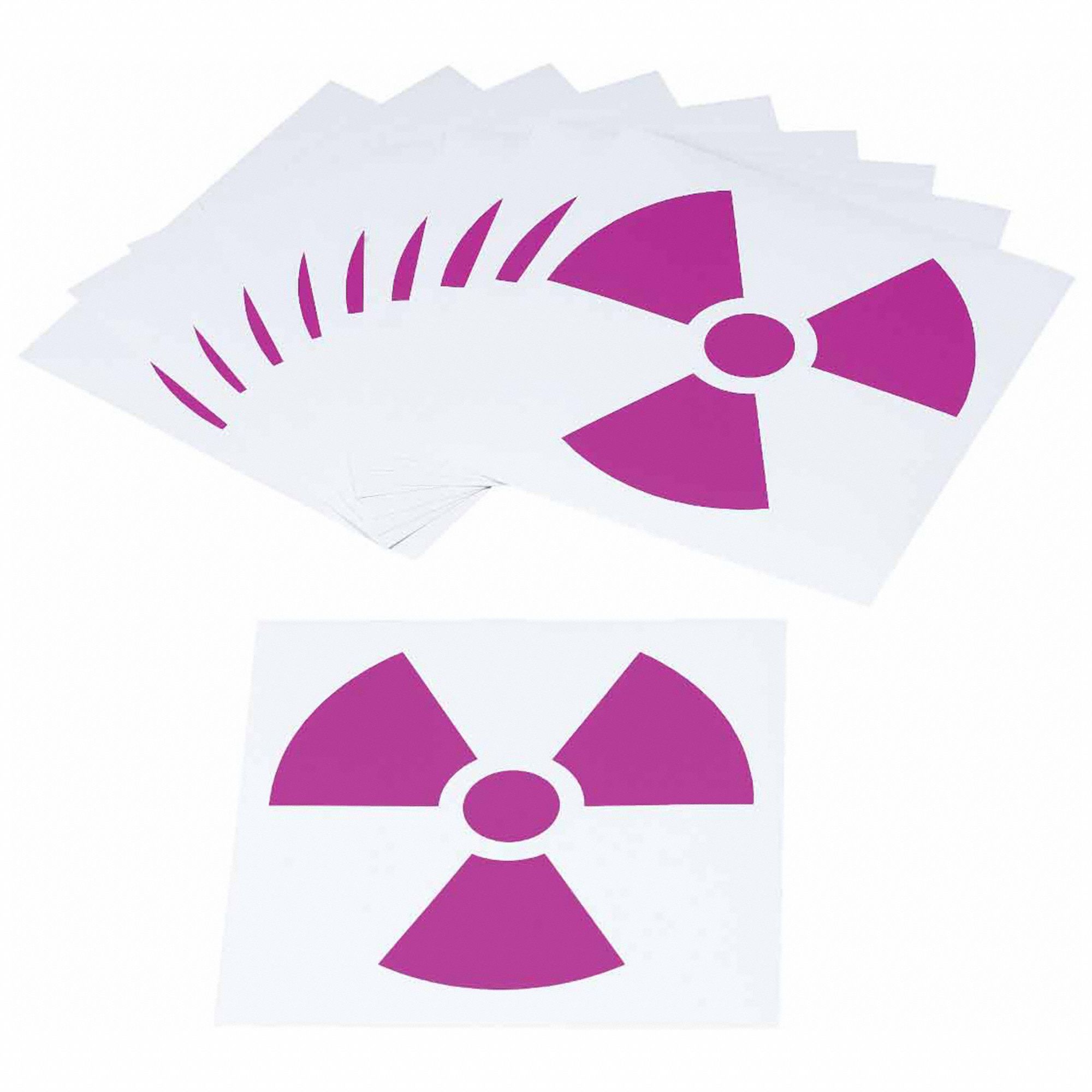 Placard: Vinyl, 6 in Ht, 6 in Wd, 0.004 in Thick, 6 in x 6 in, GHS/NFPA 704/OSHA 1910.1200, 10 PK