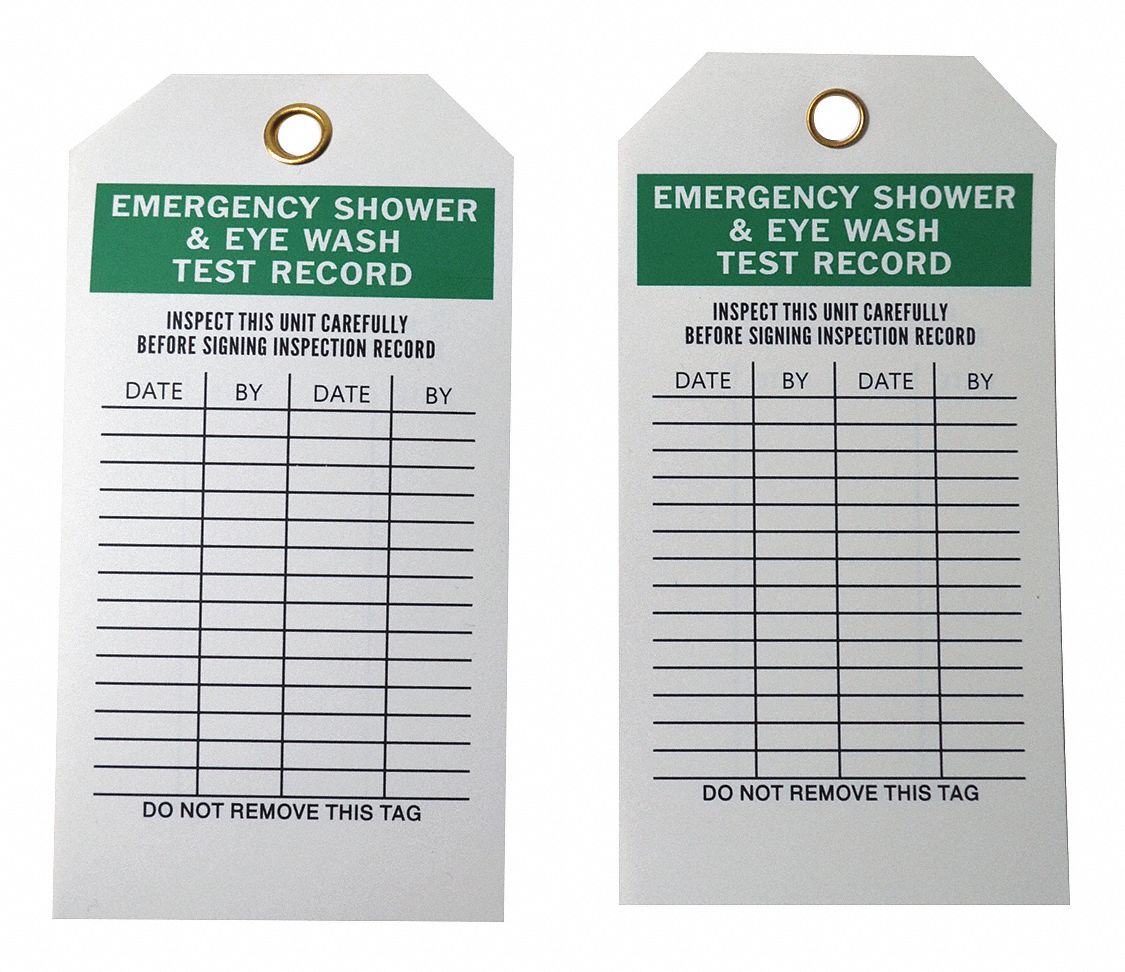 Tag: No Header, 3 in Wd, 5 1/2 in Ht, White, Polyester, Indoor/Outdoor, 3/8 in Hole Size, 25 PK