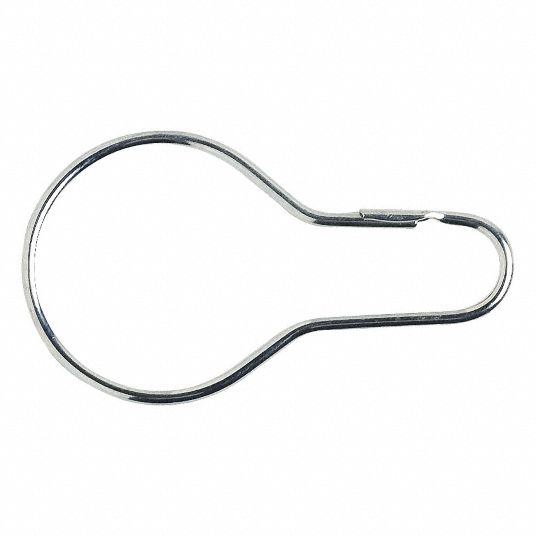 BRADY Tag Fastener Type Snap Hook Loop, Finish Zinc Plated, Zinc, 5 in