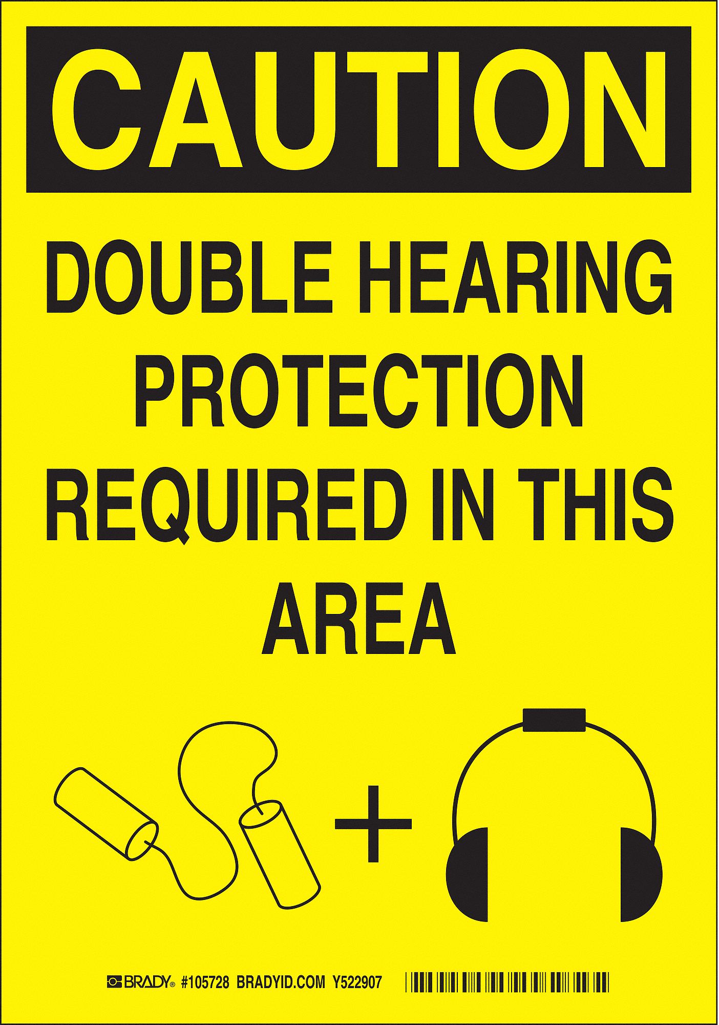 CAUTION SIGN, FIBREGLASS, RECTANGLE, ENGLISH, NOT RETROREFLECTIVE GRADE, 14 X 10 IN.