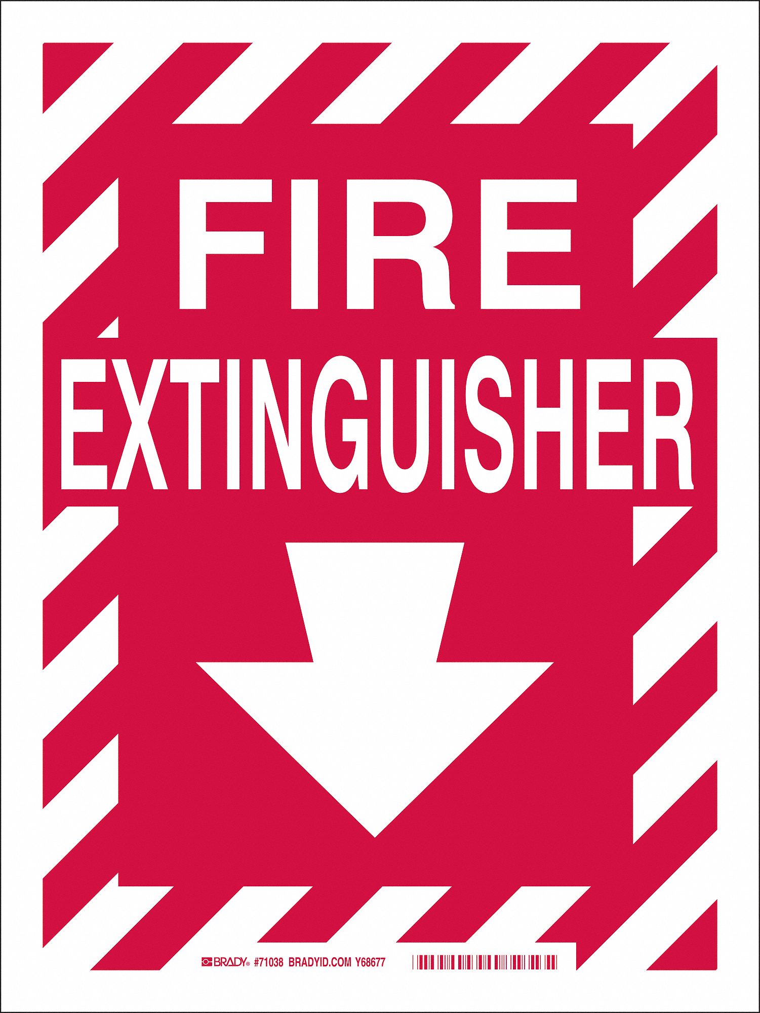 FIRE EQUIPMENT SIGN, NO HEADER, FIBREGLASS, 12 IN X 9 IN, WITH MOUNTING HOLES, NOT RETROREFLECTIVE