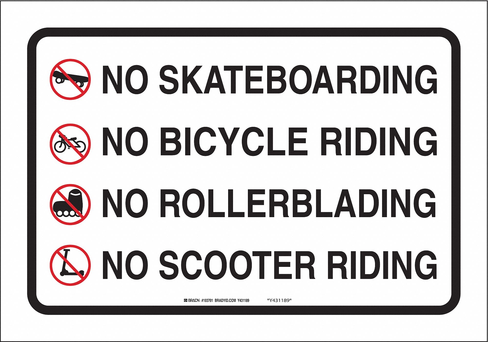 Sign, 14 in x 20 in, Aluminum