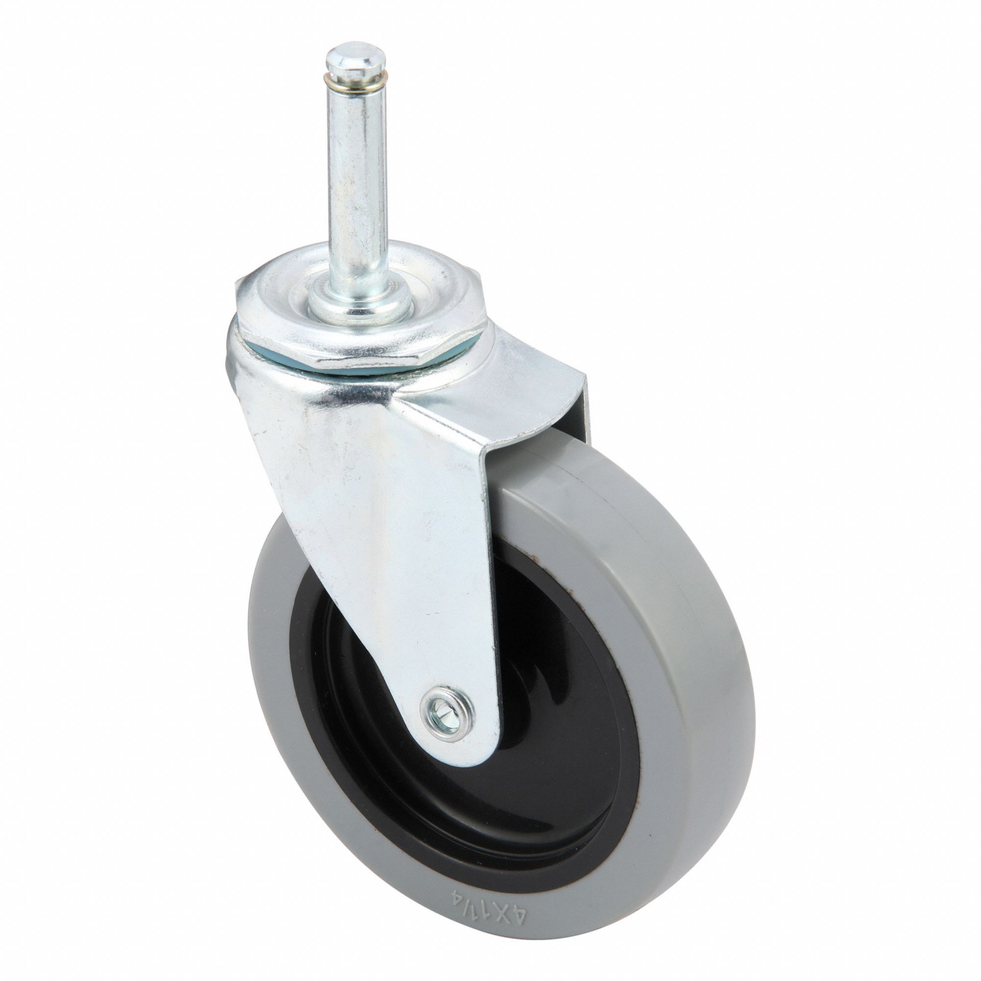 GENERAL PURPOSE FRICTION-RING STEM CASTER, 4 IN WHEEL DIAMETER, 150 LB, SWIVEL CASTER