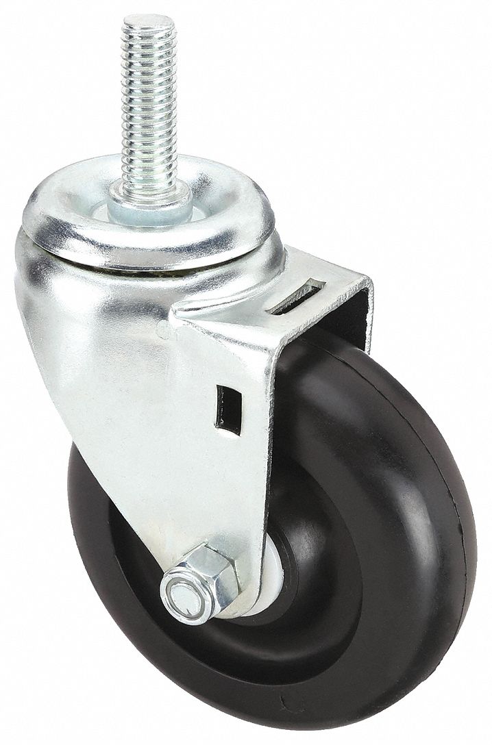 GENERAL PURPOSE FRICTION-RING STEM CASTER, 4 IN WHEEL DIAMETER, 150 LB, SWIVEL CASTER