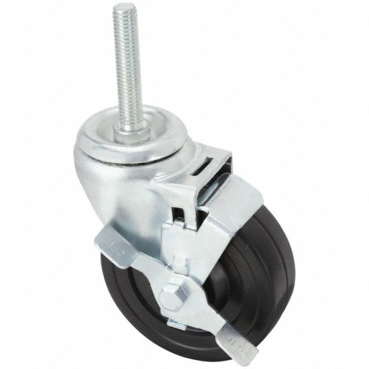 4 in Wheel Dia., 1 1/4 in Wheel Wd, Stem Caster - 20TM34|20TM34 - Grainger