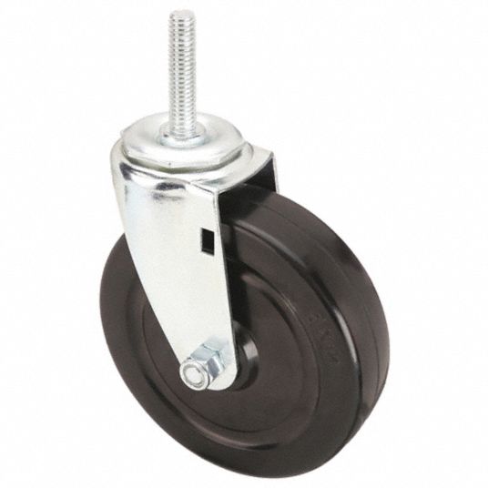 5 in Wheel Dia., 200 lb, NSF-Listed Sanitary Threaded Stem Caster ...