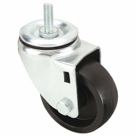 3 in Wheel Dia., 125 lb, General Purpose Threaded Stem Caster - 20TM42 ...