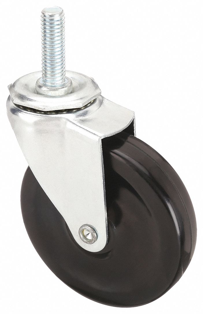 NSF-LISTED SANITARY THREADED STEM CASTER, 4 IN WHEEL DIAMETER, 115 LB, SWIVEL CASTER
