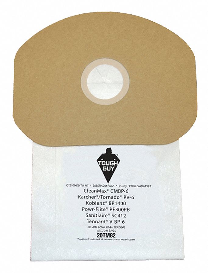 Vacuum Bag: CleanMax/Karcher/Koblenz/Powr-Flite/Sanitaire/Tennant/Tornado, Dry, Std