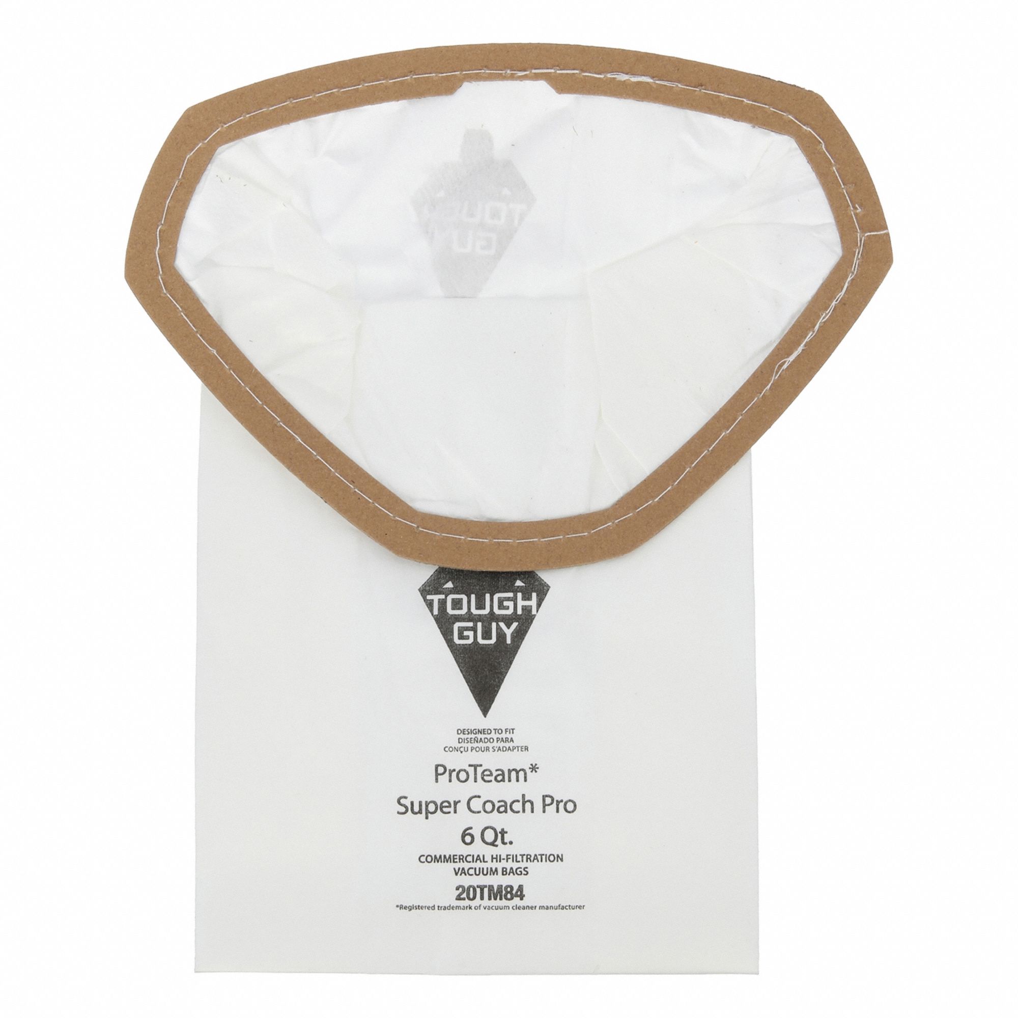 Vacuum Bag: ProTeam, Dry, Paper, 2-Ply, Std, 20TM84