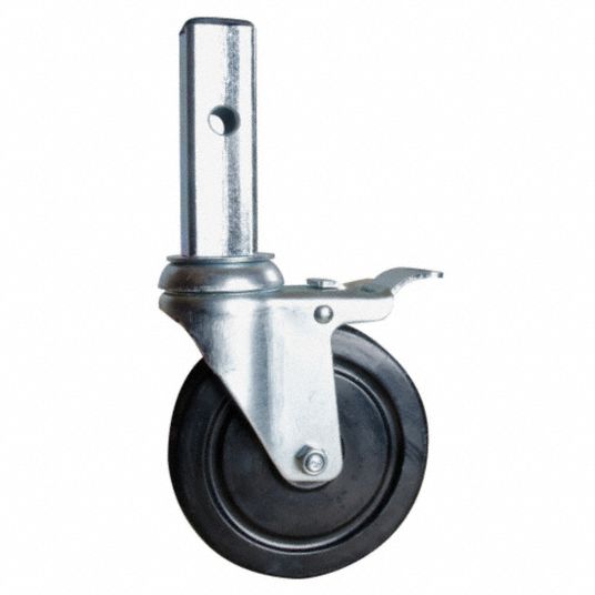 METALTECH Scaffold Caster 350 lb Load Capacity, 7 1/2 in Overall Lg, 2 3/4 in Overall Wd