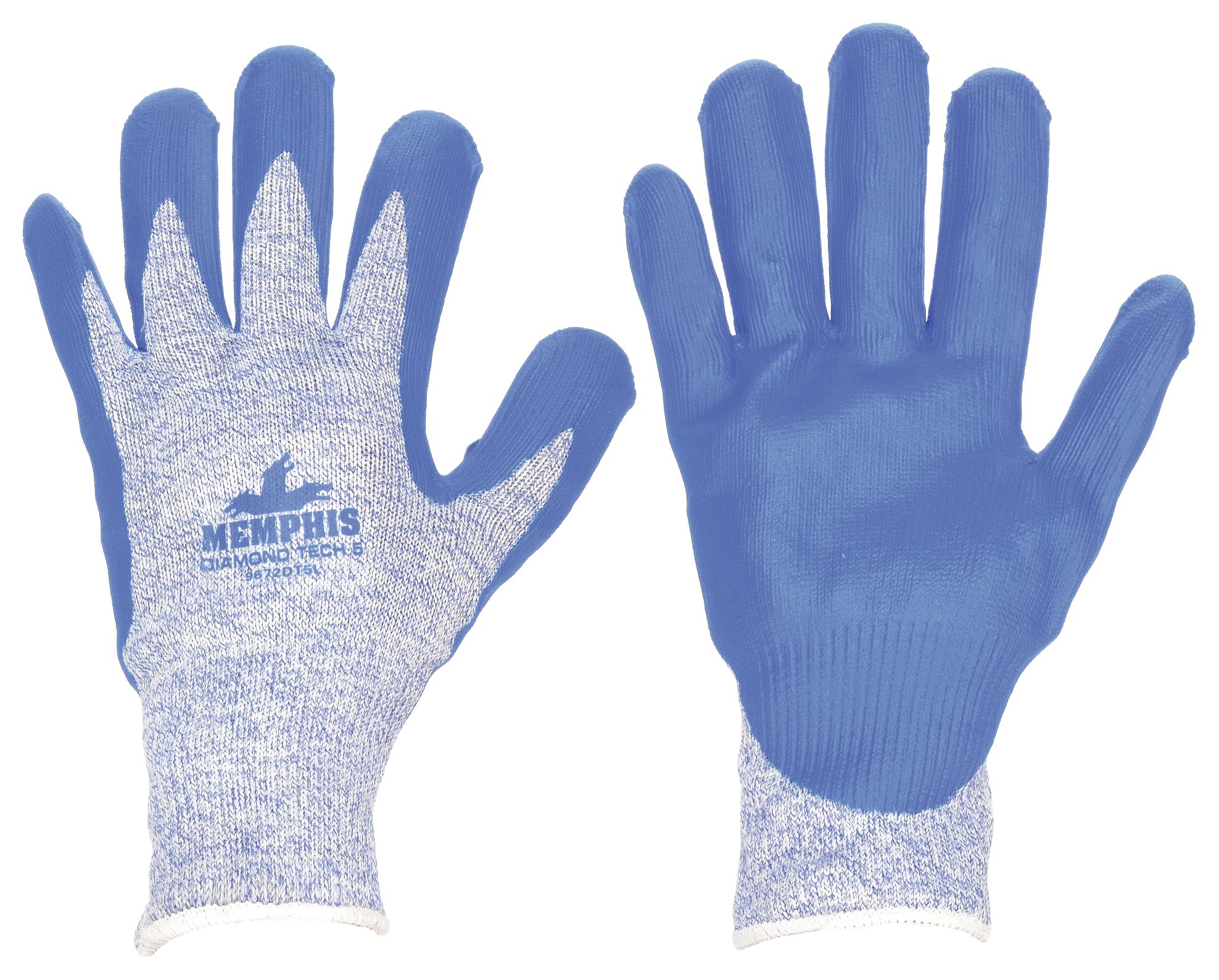 GANTS ENDUITS, P(7), RÉSISTANCE AUX COUPURES NIVEAU A6 ANSI, PAUME TREMPÉE, MOUSSE NITRILE, LISSE
