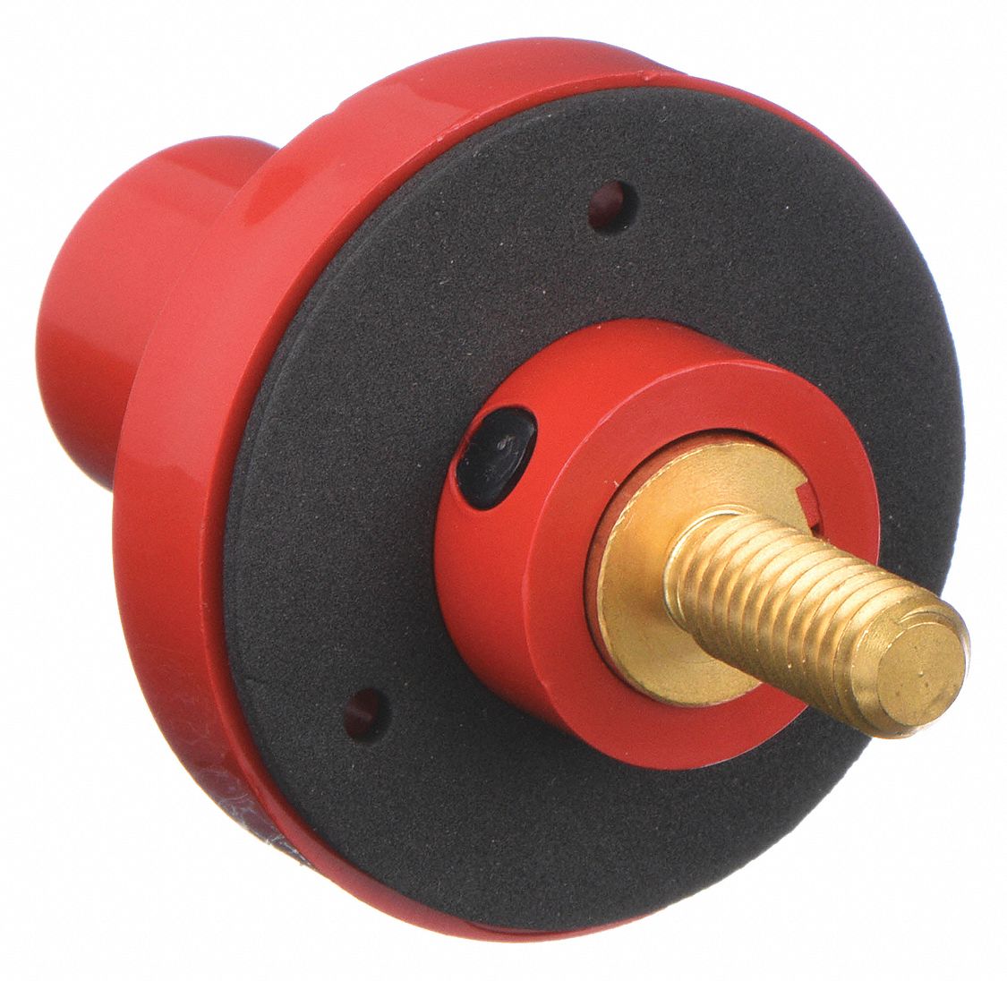 Receptacle: For Female Connectors, 150 A, Straight, Red, Round, Through Hole Mounting