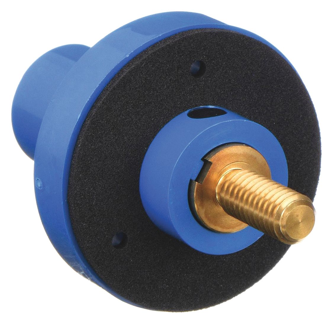Receptacle: For Female Connectors, 150 A, Straight, Blue, Round, Through Hole Mounting