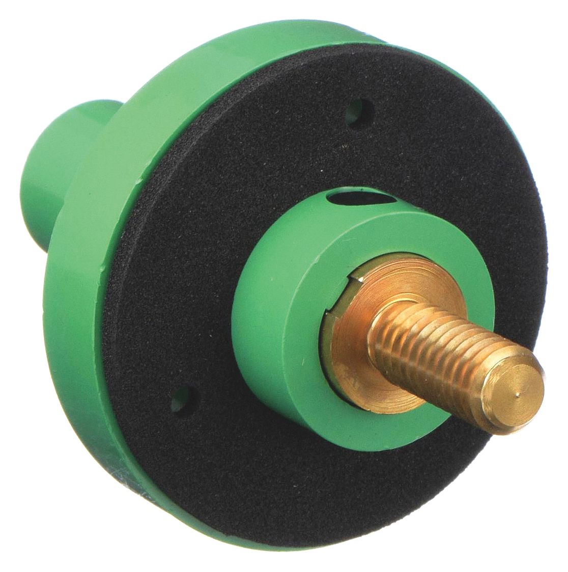 Receptacle: For Male Plugs, 150 A, Straight, Green, Round, Through Hole Mounting