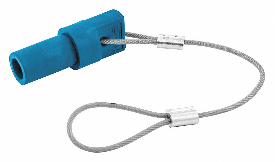 Single Pole Connector: 150 A Compatible Device Current, For Male Plugs, Blue