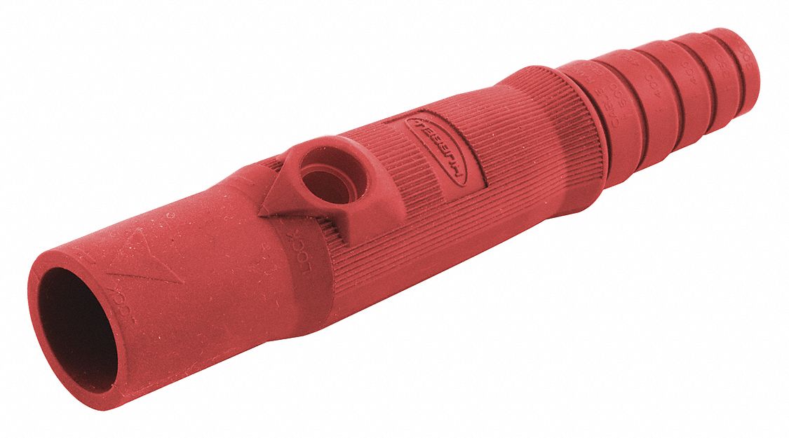 Single Pole Connector Body: 150 A, Male Plugs, Red