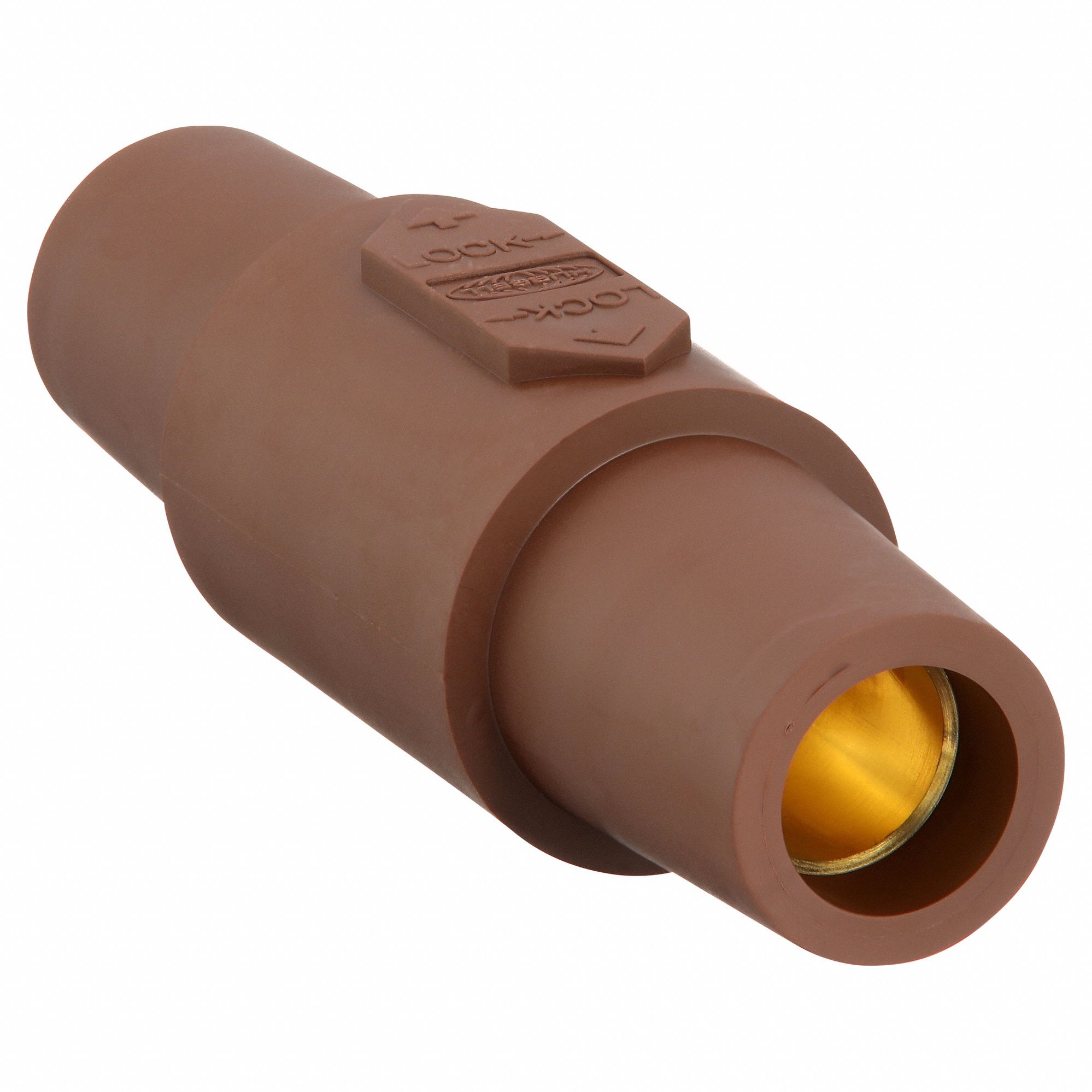 Double Connector: Female-Female, 400 A, Brown