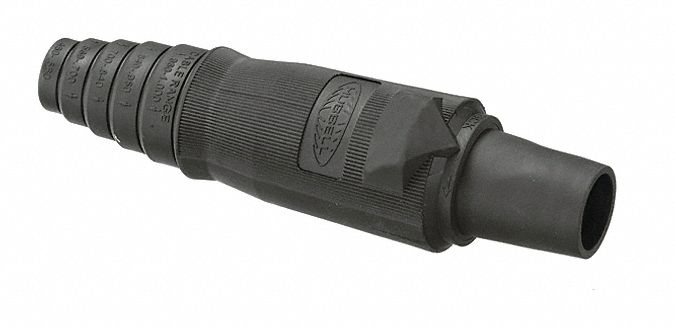 Single Pole Connector Body: 400 A, Female Connectors, Black