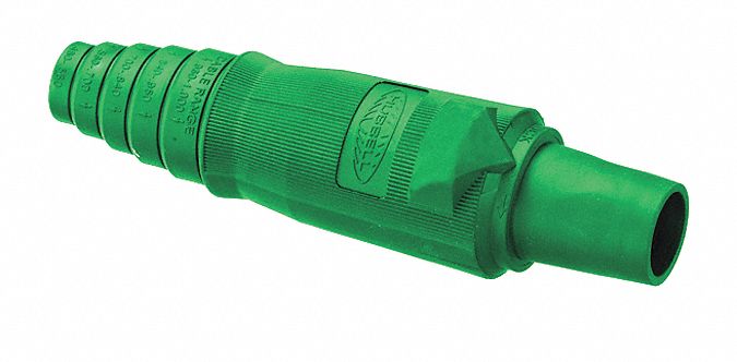 Single Pole Connector Body: 400 A, Female Connectors, Green