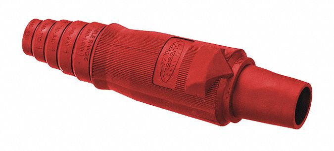 Single Pole Connector Body: 400 A, Female Connectors, Red