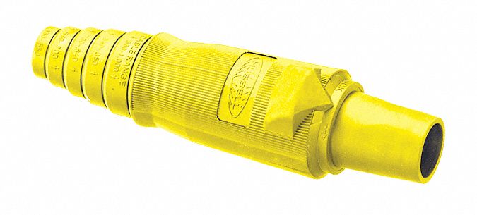 Single Pole Connector Body: 400 A, Female Connectors, Yellow