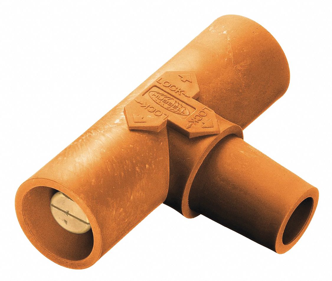 Paralleling Tee: Male-Male-Female, 400 A, Orange