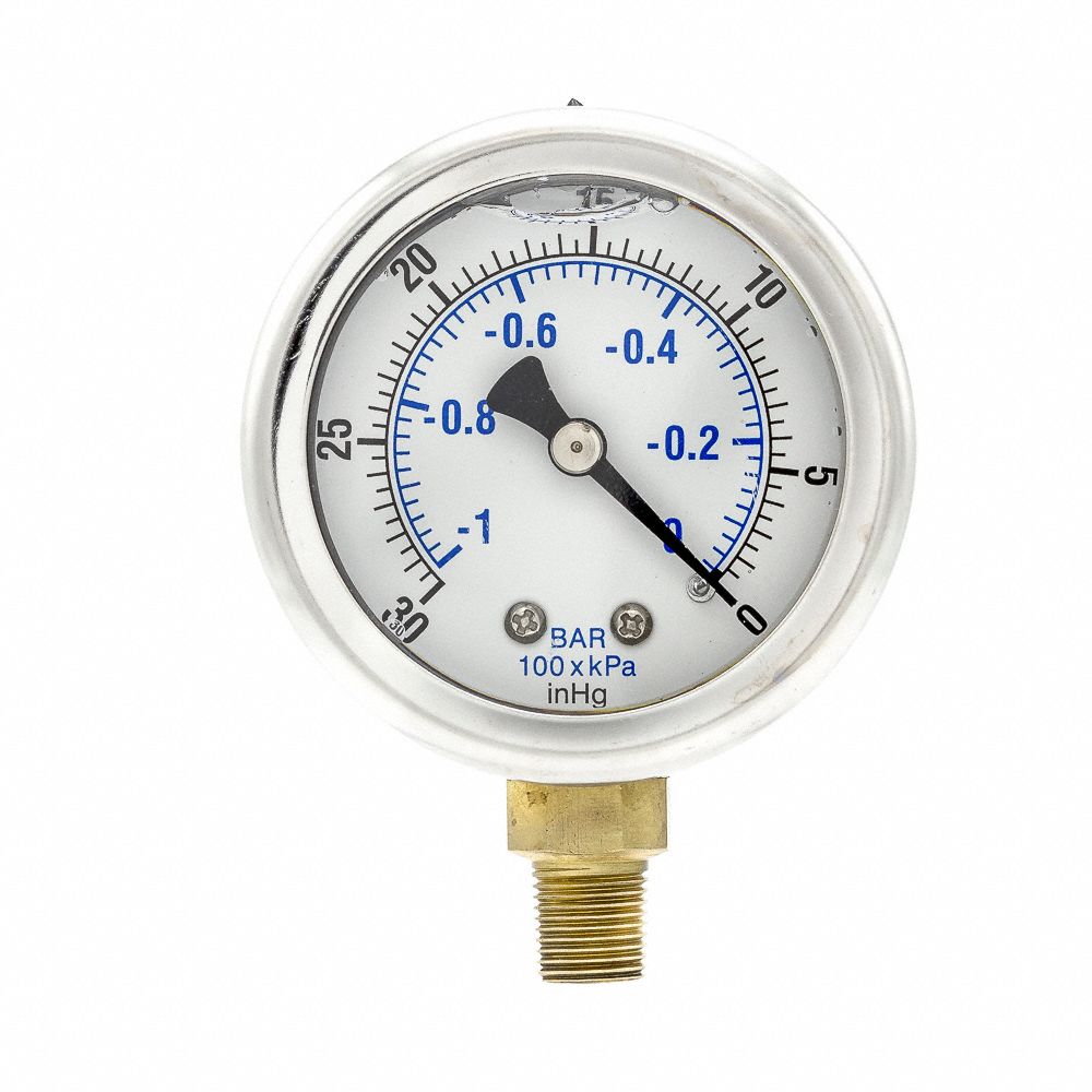 PIC GAUGES, 0 to 5,000 psi ( 0 to 345 bar ), 2 in Dial, Industrial ...