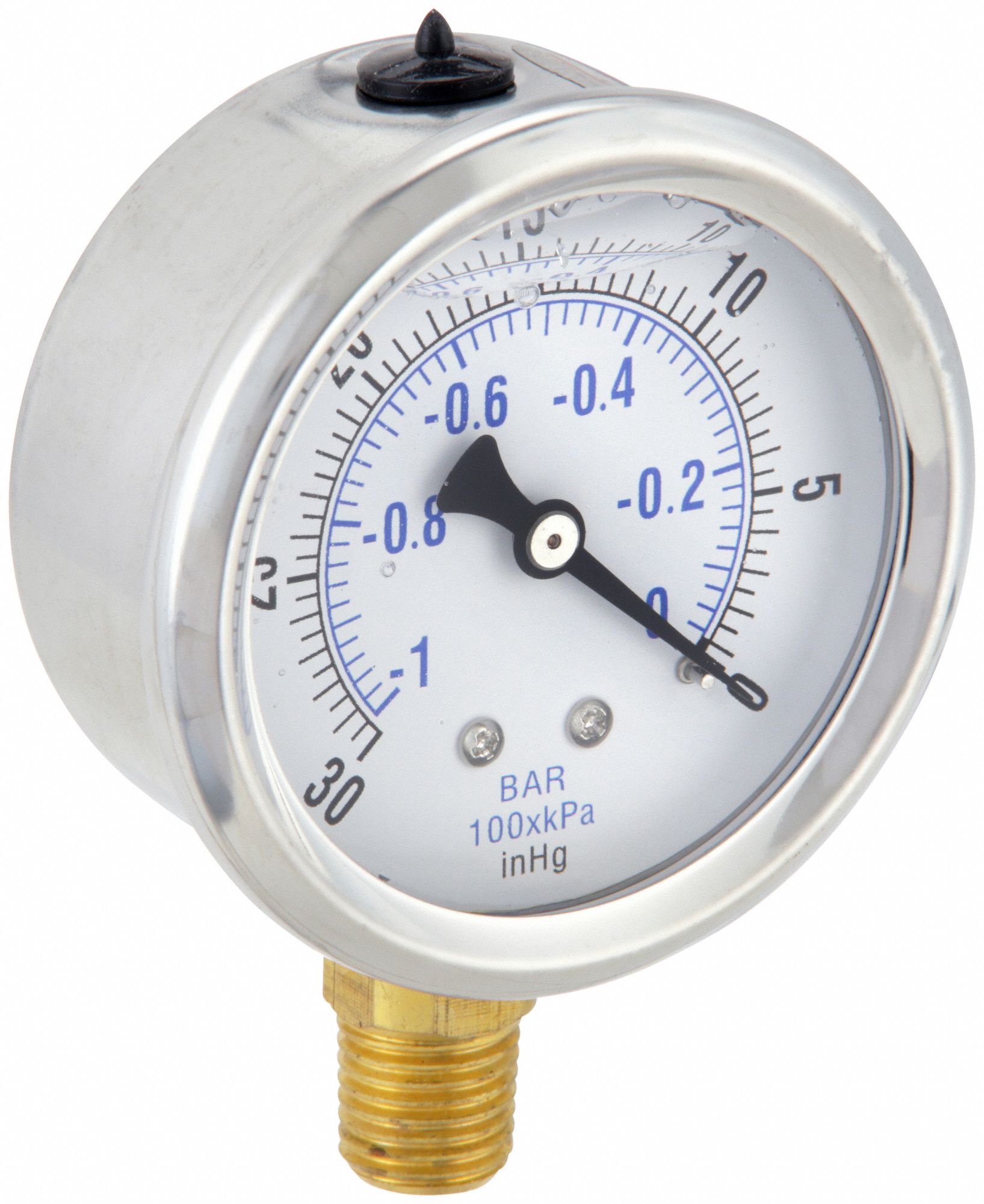 PIC GAUGES, 30 To 0 In Hg, 2 1/2 In Dial, Industrial Vacuum Gauge ...