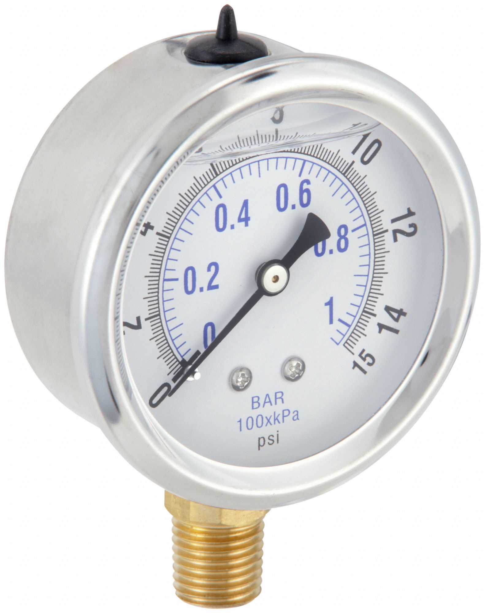 PIC GAUGES, 0 to 15 psi, 2 1/2 in Dial, Industrial Pressure Gauge ...