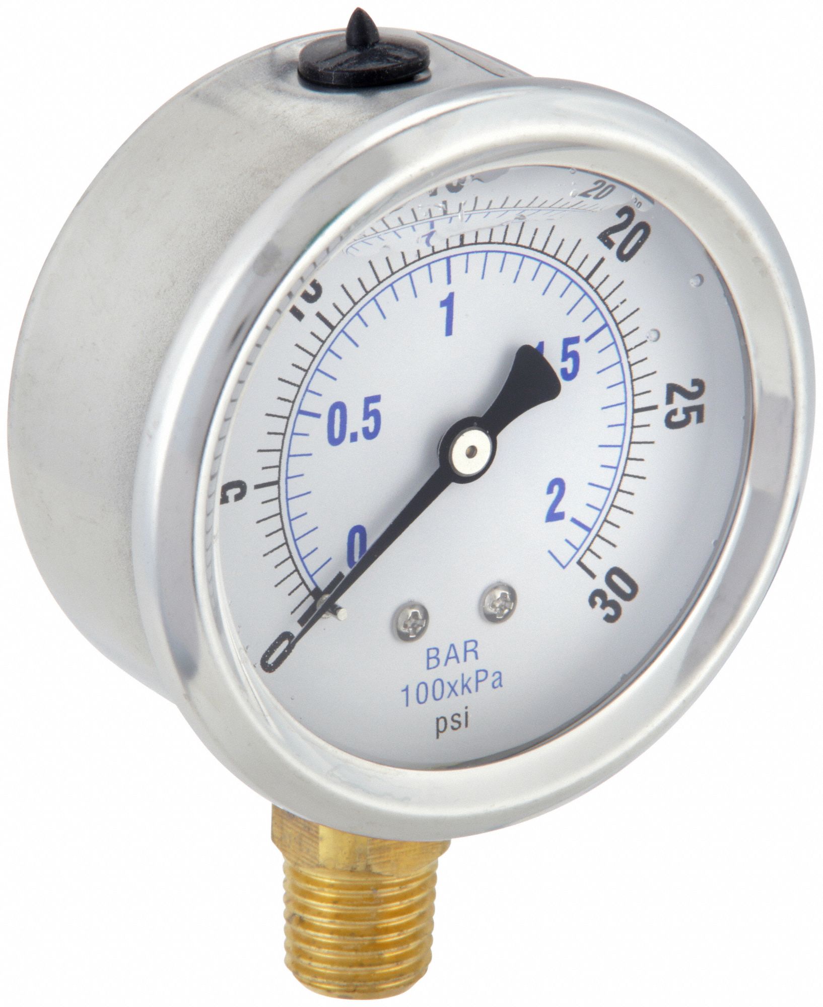 PIC GAUGES, 0 to 30 psi, 2 1/2 in Dial, Industrial Pressure Gauge ...