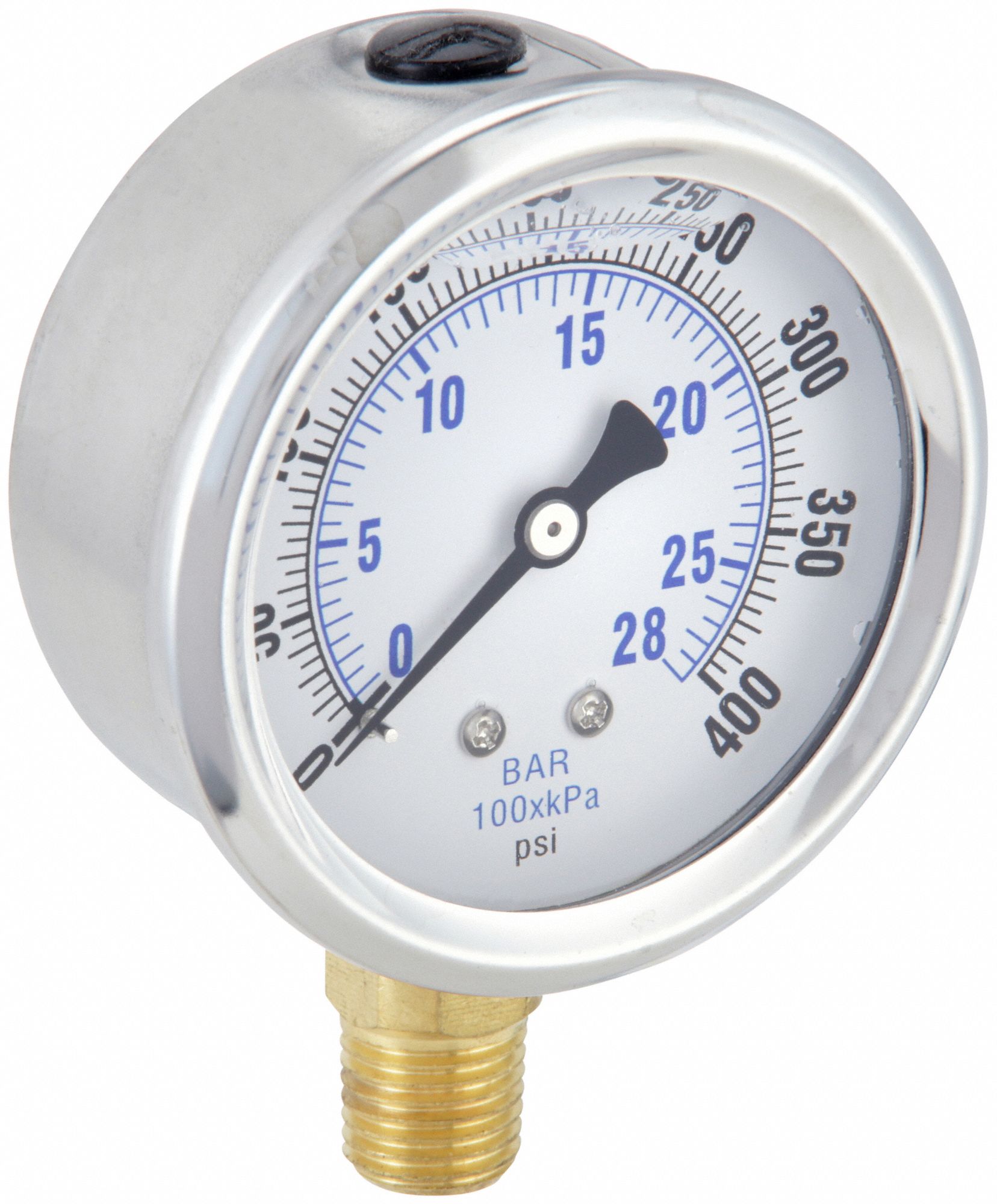 PIC GAUGES, 0 to 400 psi, 2 1/2 in Dial, Industrial Pressure Gauge ...