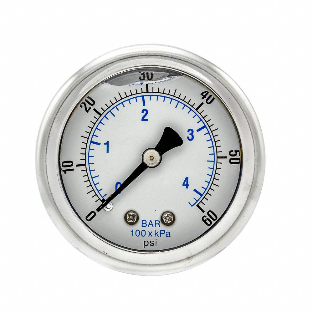 PIC GAUGES 0 To 60 Psi 0 To 4 Bar 2 In Dial Industrial Pressure 