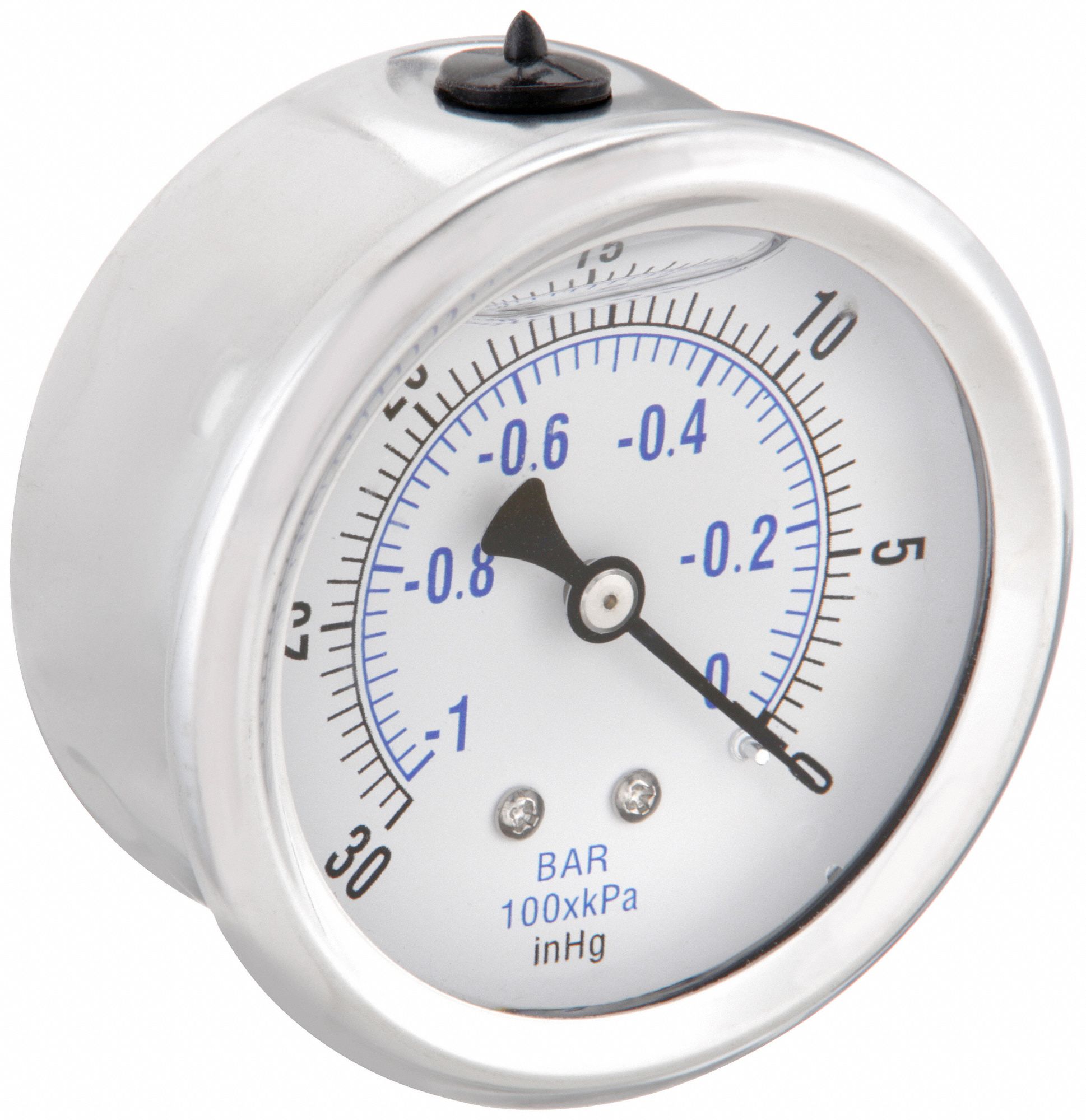 PIC GAUGES, 30 to 0 in Hg, 2 1/2 in Dial, Industrial Vacuum Gauge
