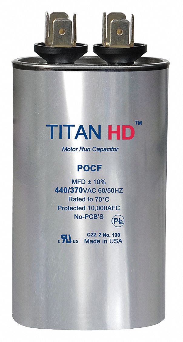 パオン TITAN HD 5 MFD 440/370V AC Motor Run Capacitor - 20UD41