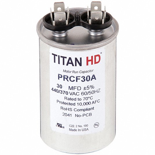 TITAN HD, Round, 440/370V AC, Motor Run Capacitor - 20UD57 TITAN HD, Round, 440/370V AC, Motor Run Capacitor - 20UD57