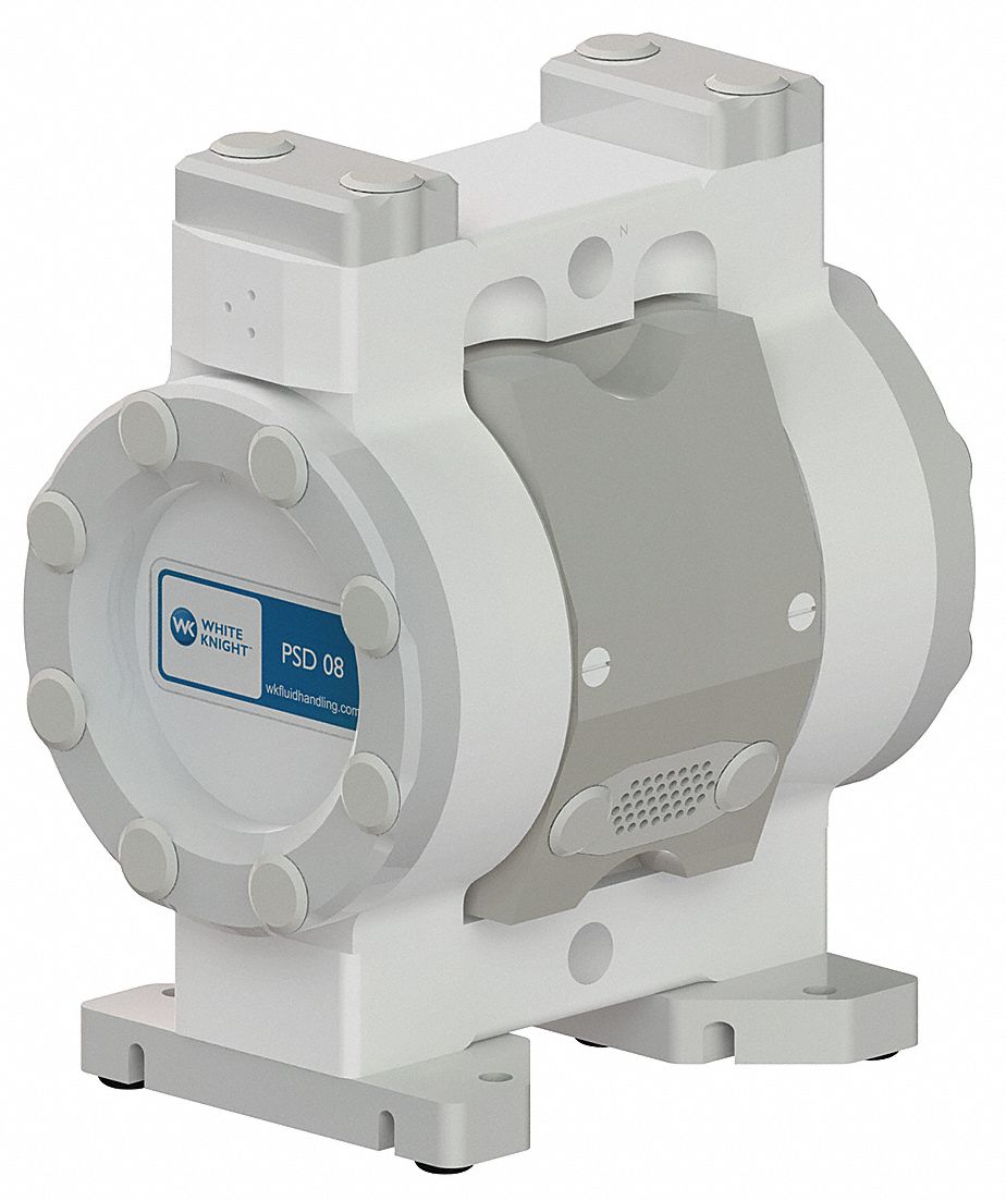 Double Diaphragm Pump: 1/2 in Inlet/Outlet Size, NPT Connection, 16.6 gpm Max. Flow
